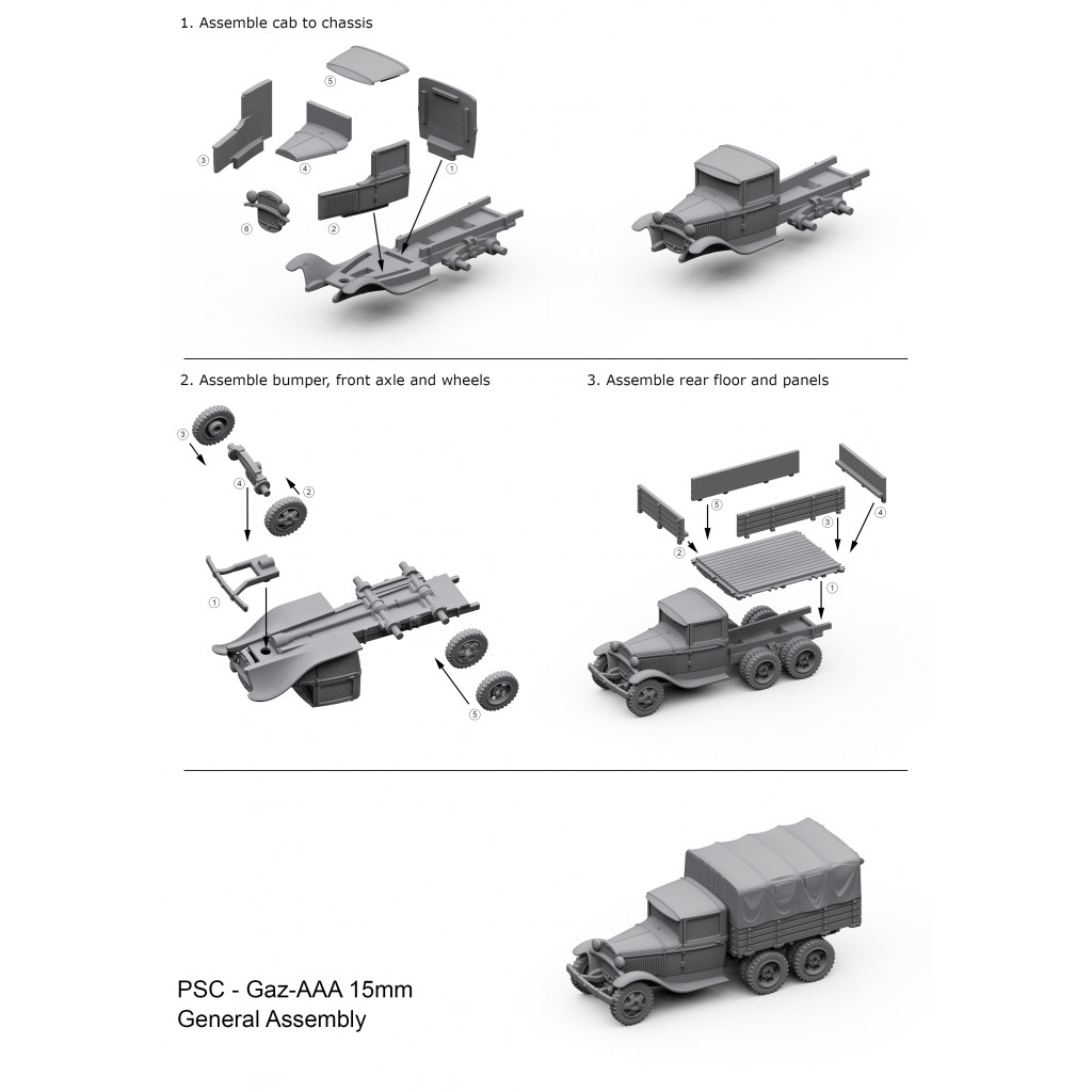 15mm Russian GAZ Trucks