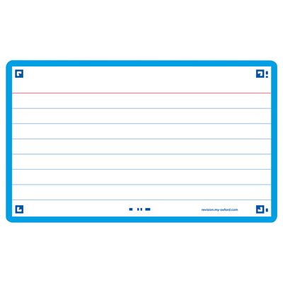 Oxford FLASH 2.0 - Pack de 32 cartes - A7 - ligné - turquoise