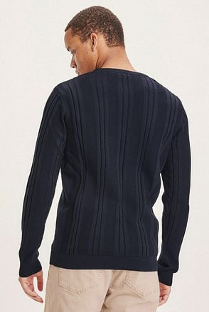 KnowledgeCotton Apparel Trui Donker Blauw 80654-1001 kopen