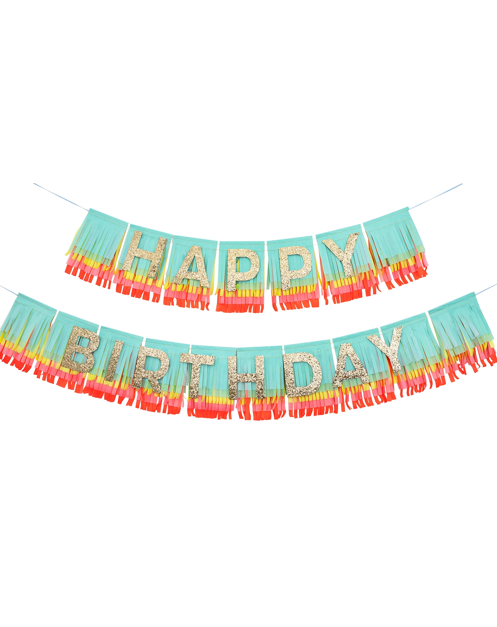 Girlande RAINBOW HAPPY BIRTHDAY FRINGE
