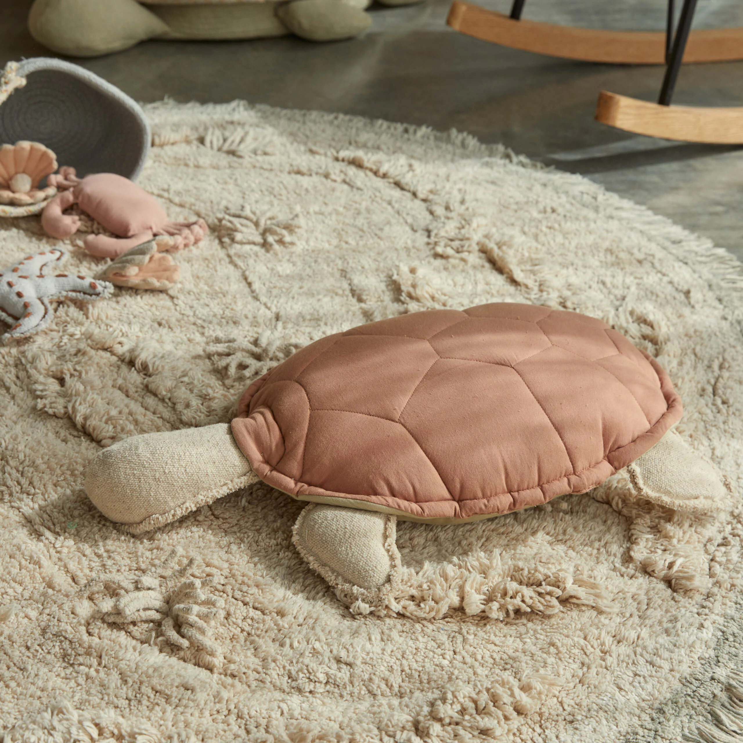 TORTUE - Coussin en coton | Orange