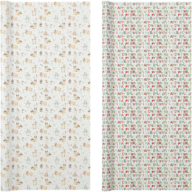 Cadeaupapier Kerst XL - 300x100cm 2ass