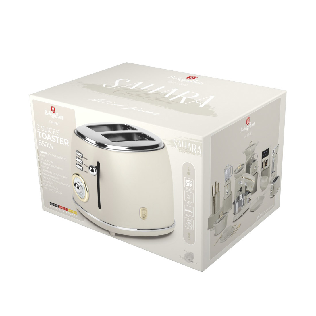 Berlinger Haus Toaster matt cream Sahara Collection
