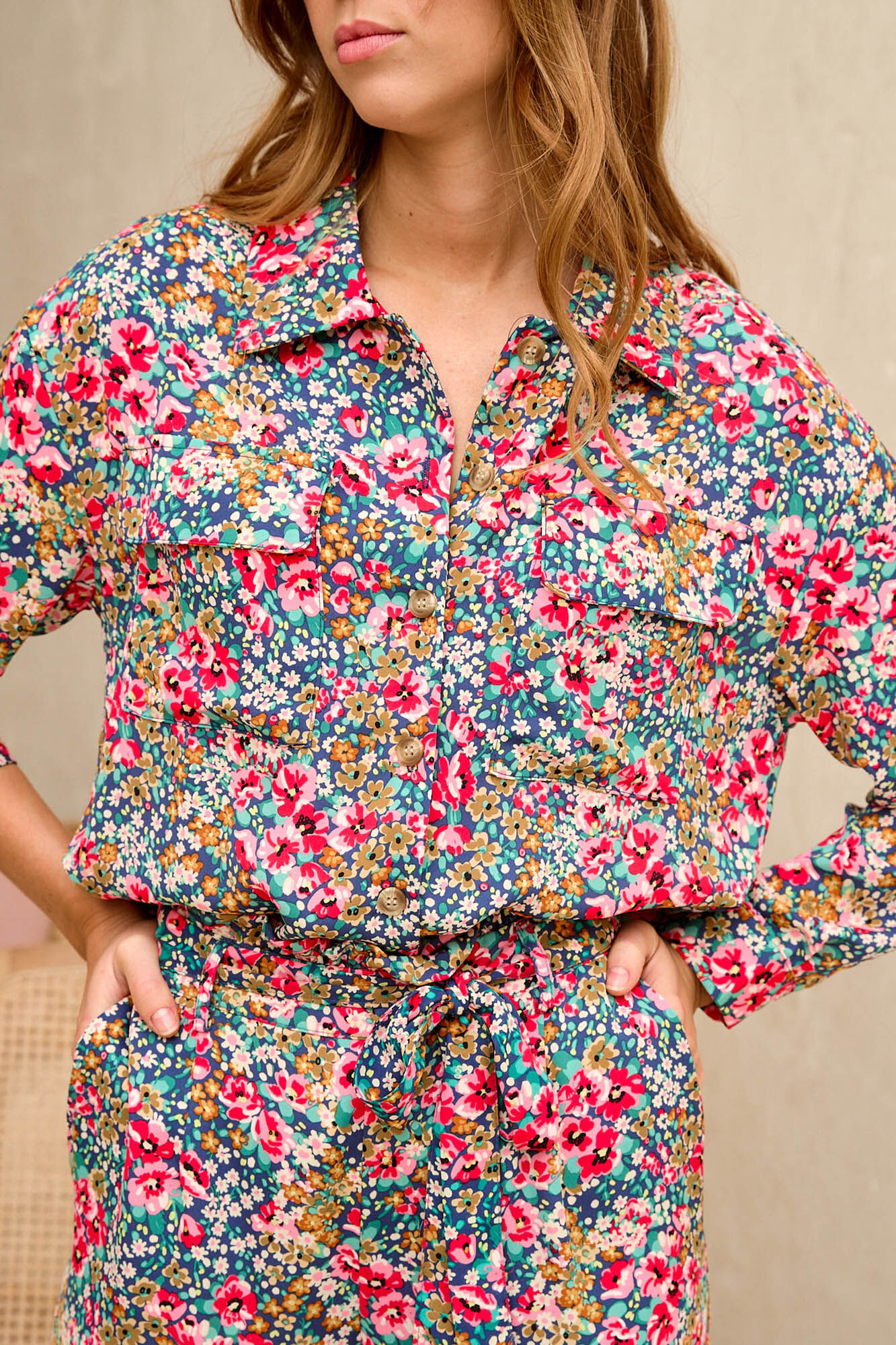 Camisa Ayende com Bolsos - Verde