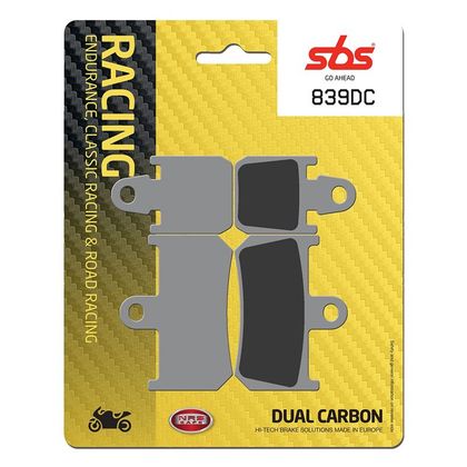 Plaquettes de freins SBS 839DC Racing carbon avant