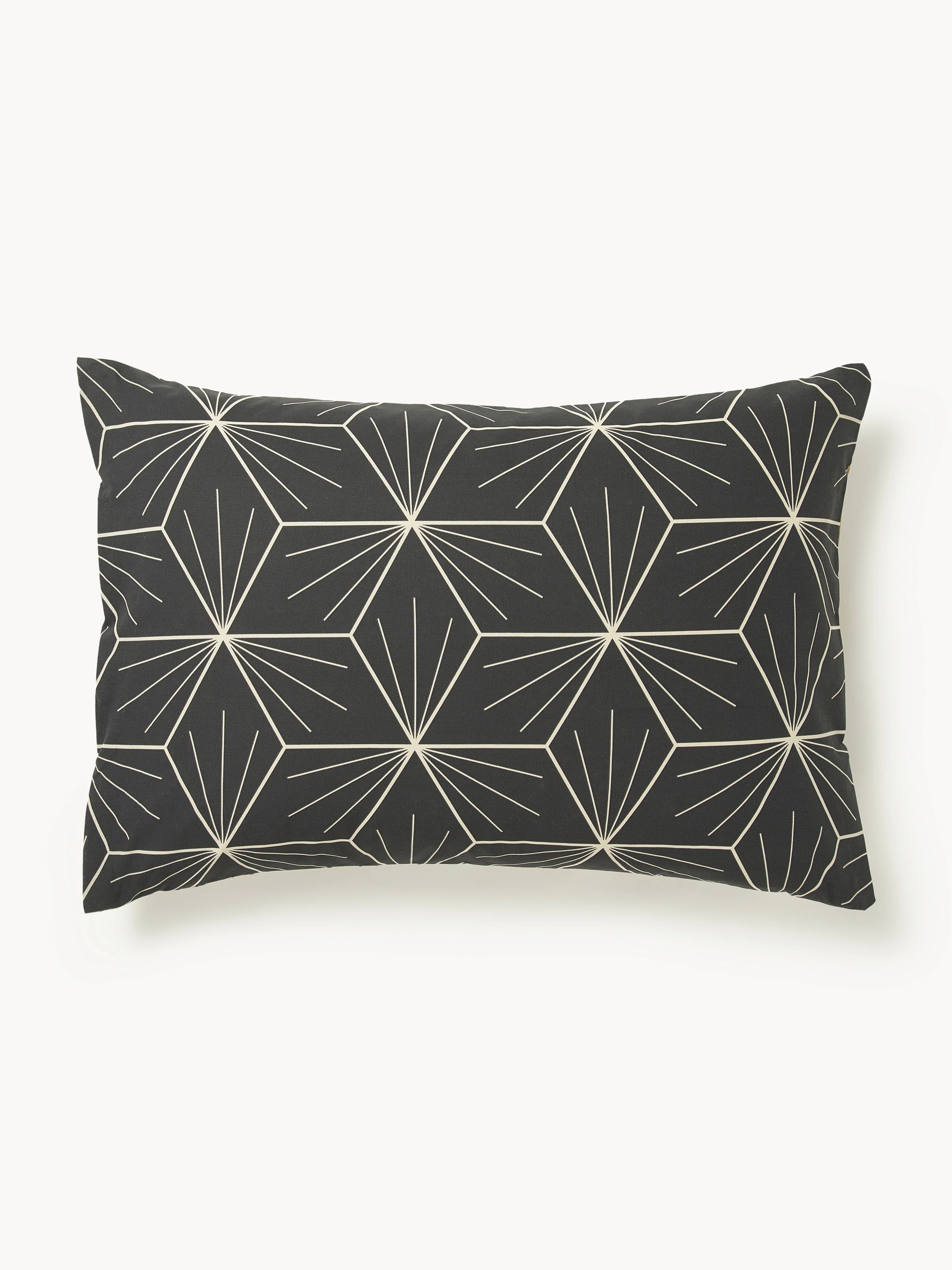 Omkeerbare kussenhoes Ilda met geometrische print
