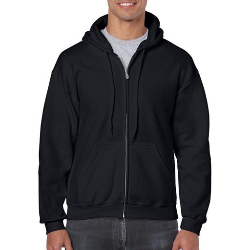 Moletom com zíper Gildan masculino, ideal para esportes e academia.