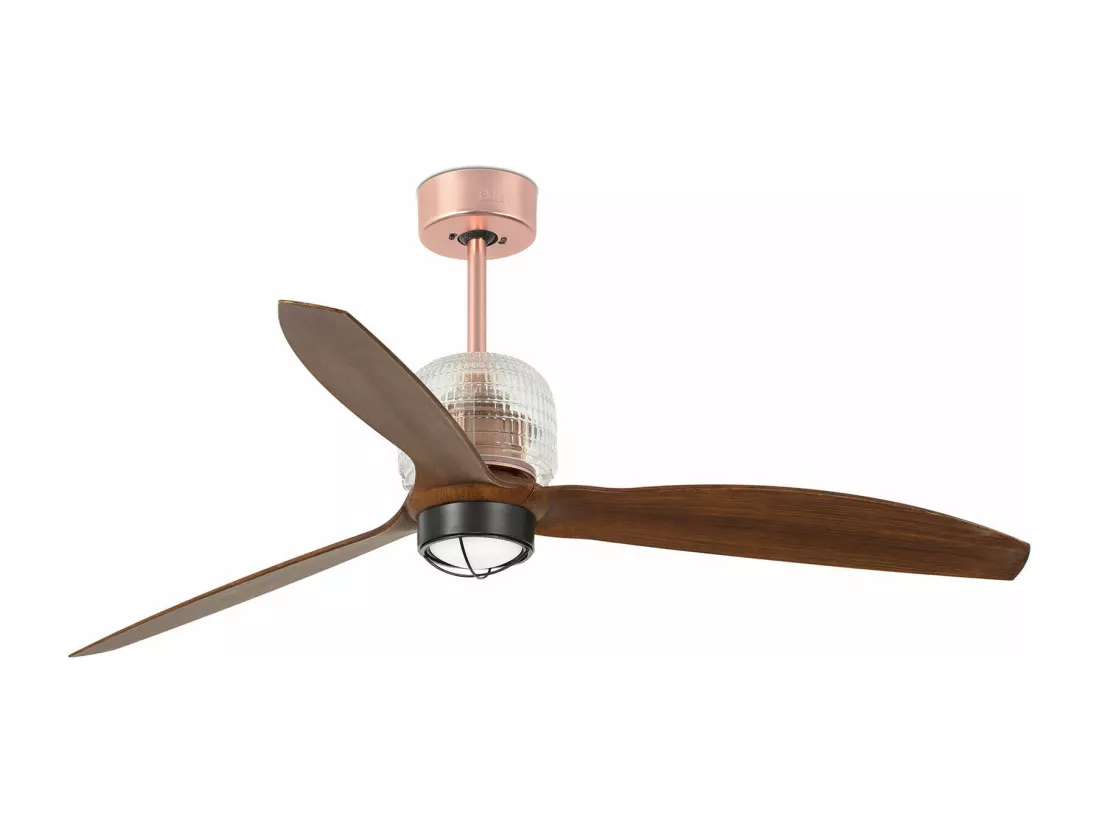 DECO FAN M LED DC ventilateur cuivre/bois