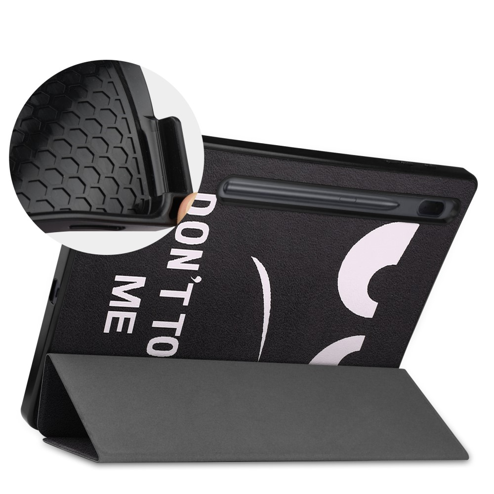 Samsung Galaxy Tab S7 FE 5G Leder Tasche Smart Cover Schutzhülle   S-Pen Halterung - Don't Touch Me