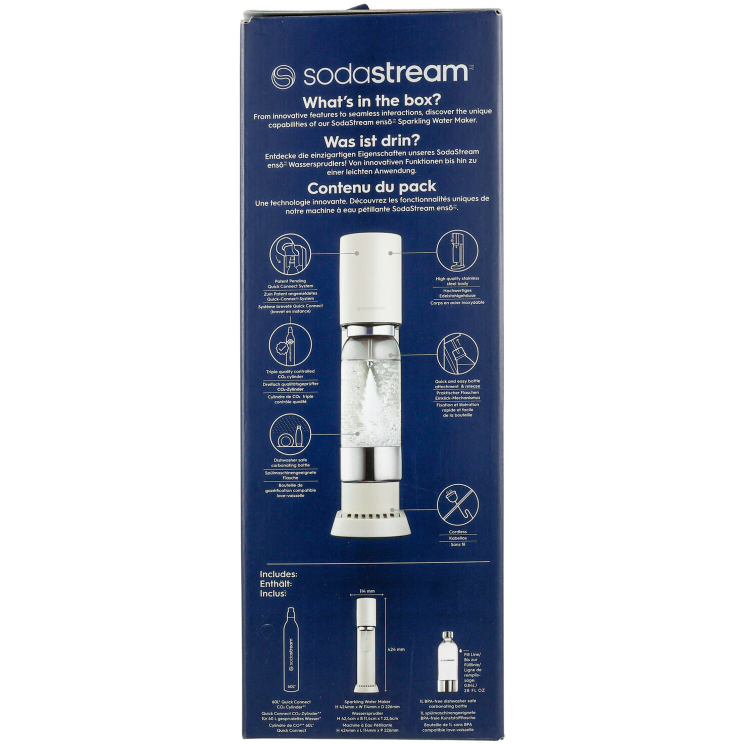 SodaStream Enso inkl. Flasche & Zylinder sand