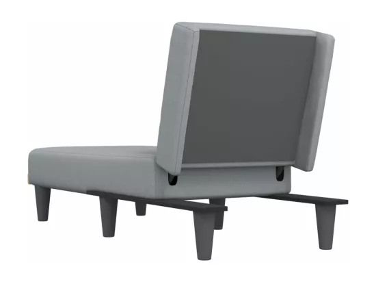 Prolenta Premium - Chaise longue gris clair tissu