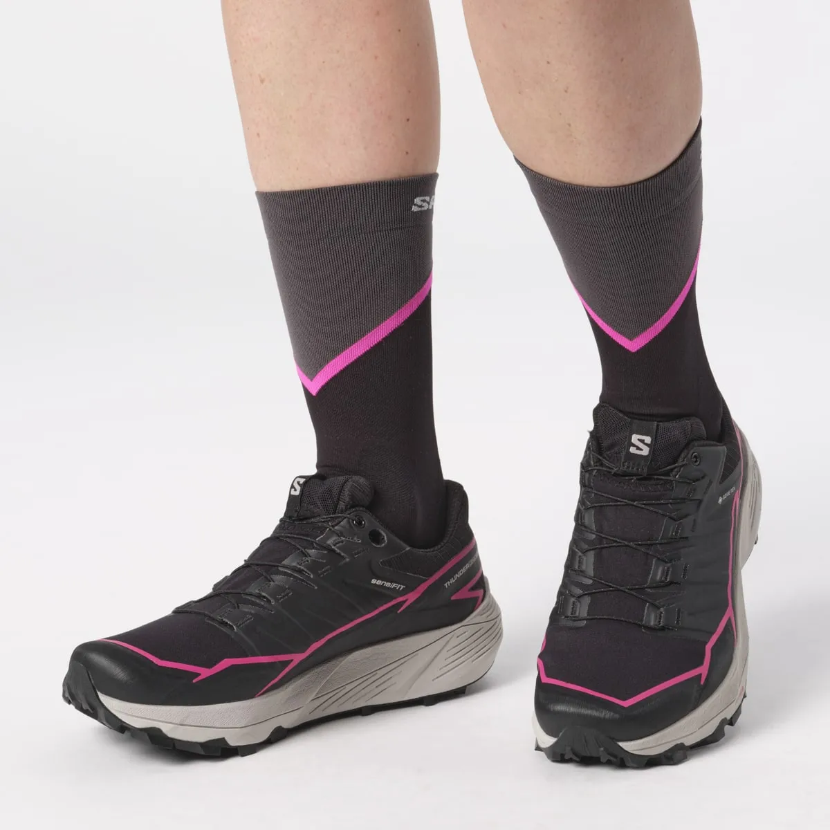Salomon Thundercross Gtx W Black/Black/Pink Glo