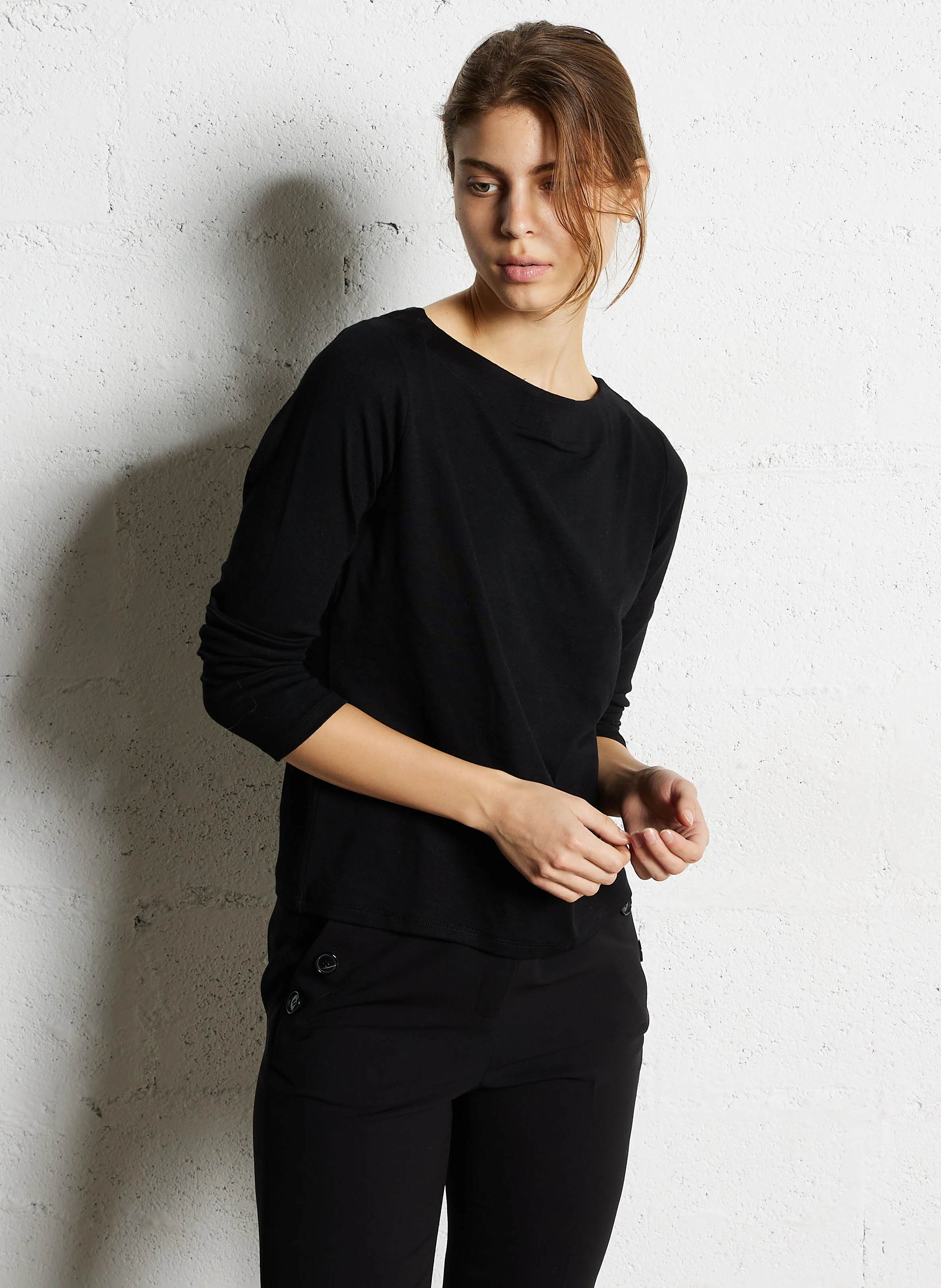 TANGUY - Tee-shirt droit col rond | Noir