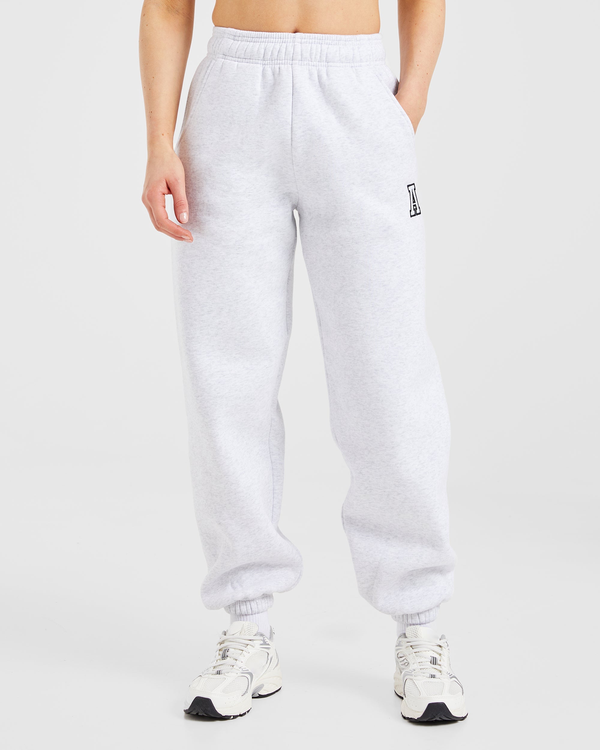 Varsity Embroidered Oversized Joggers
