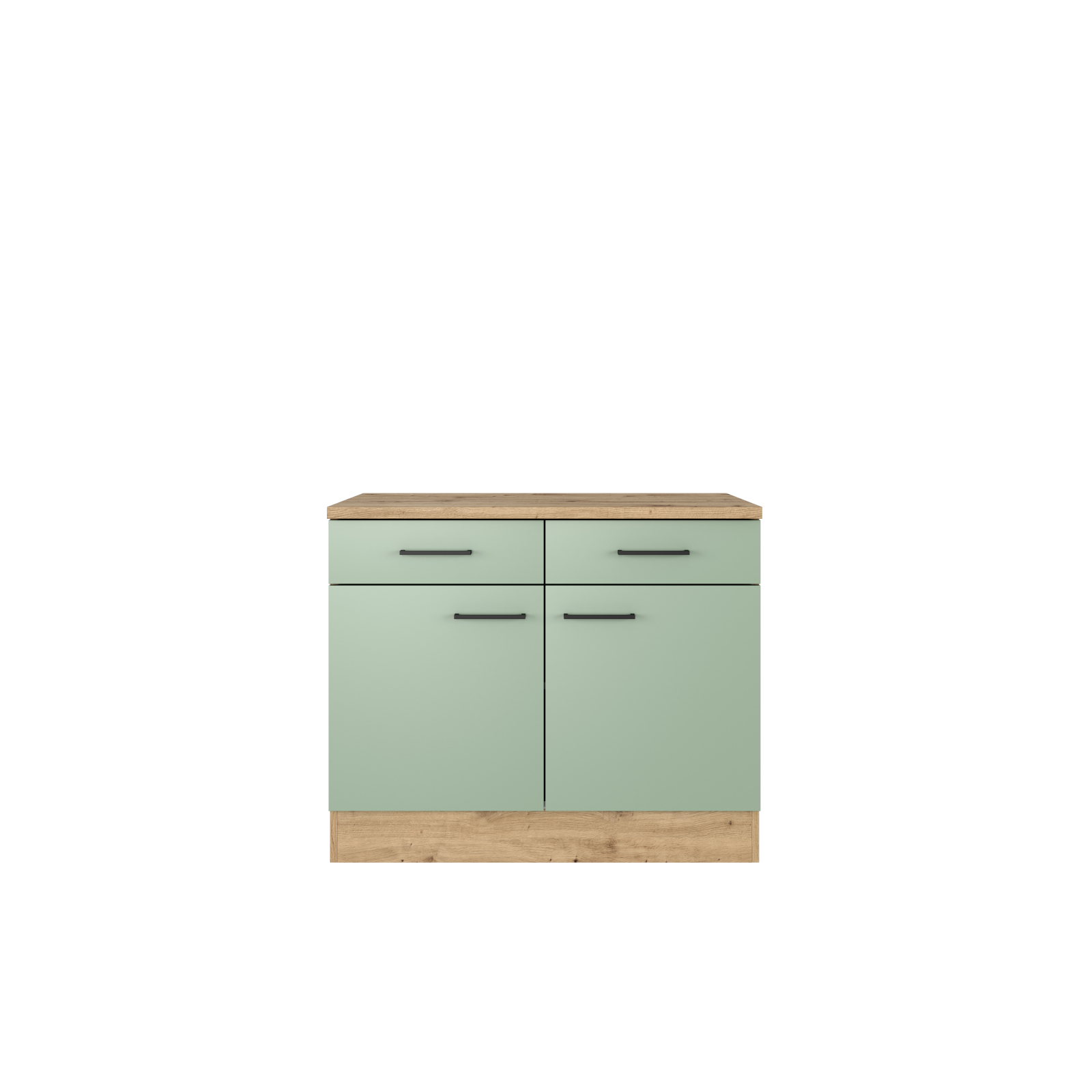 Unterschrank CARA - schilfgrün - Artisan Eiche - 100 cm