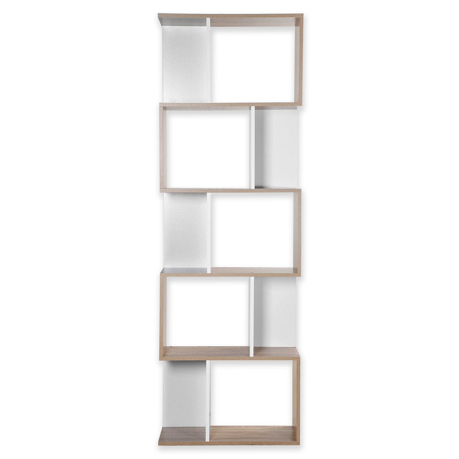 Calicosy - Boekenkast H180 cm - Hout en wit decor