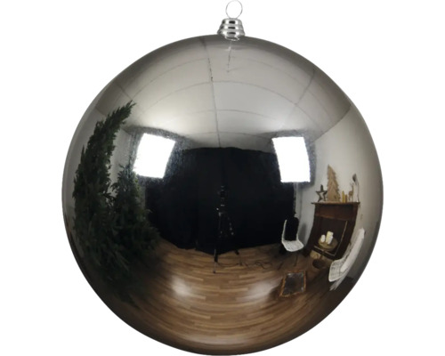 Lafiora kerstbal Ø 30 cm, glanzend zilver