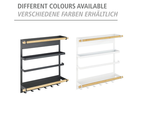 Magnetisch keukenplankje Wenko Magna wit/bamboe