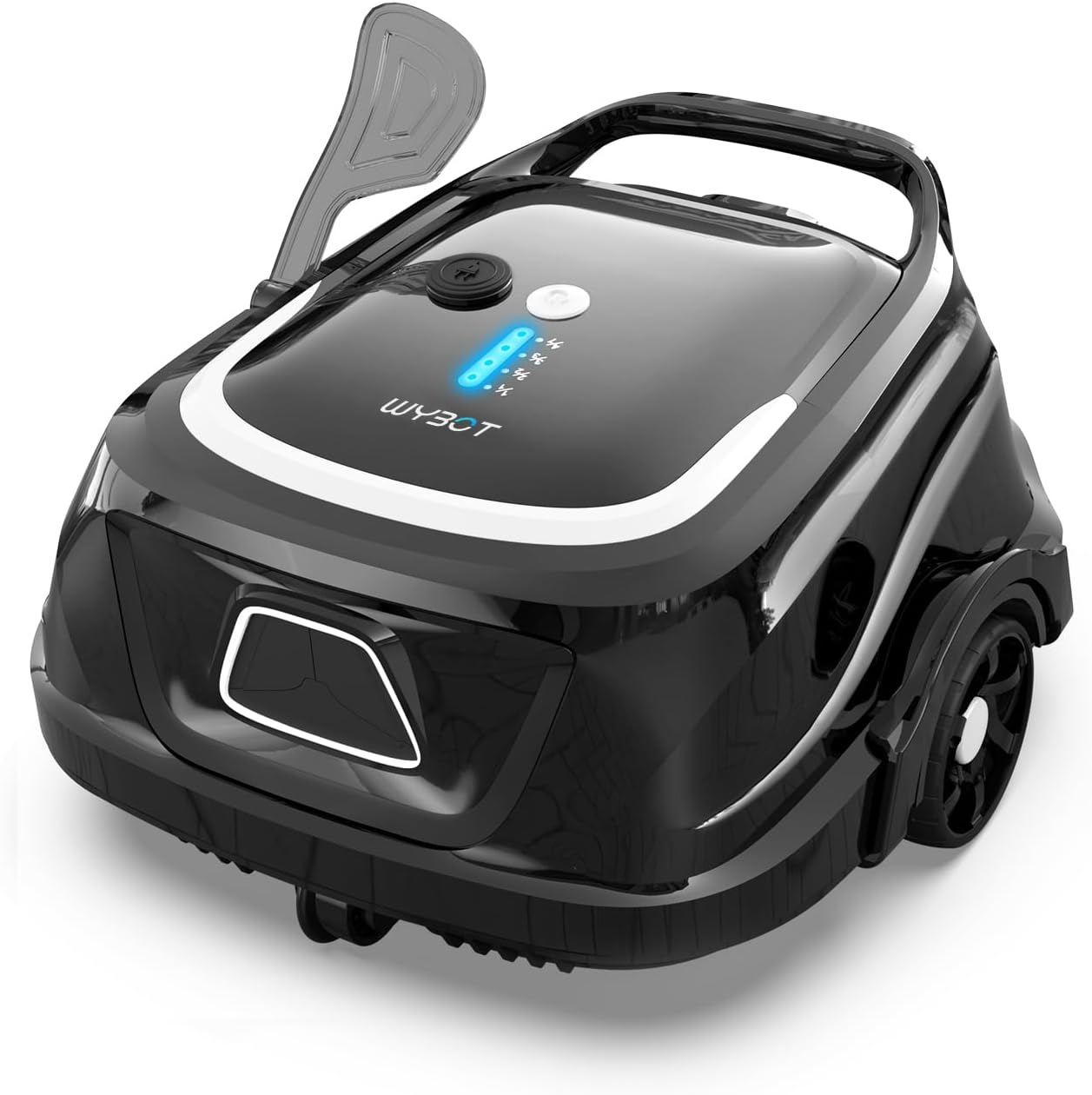 WYBOT (2025 Upgrade) A1 Poolroboter, Laufzeit bis zu 120 Minuten, Pool Roboter Kabellos mit Doppelfilter und Poolroboter Akku, Poolroboter für Aufstellpool bis zu 100㎡(Schwarz Weiß)
