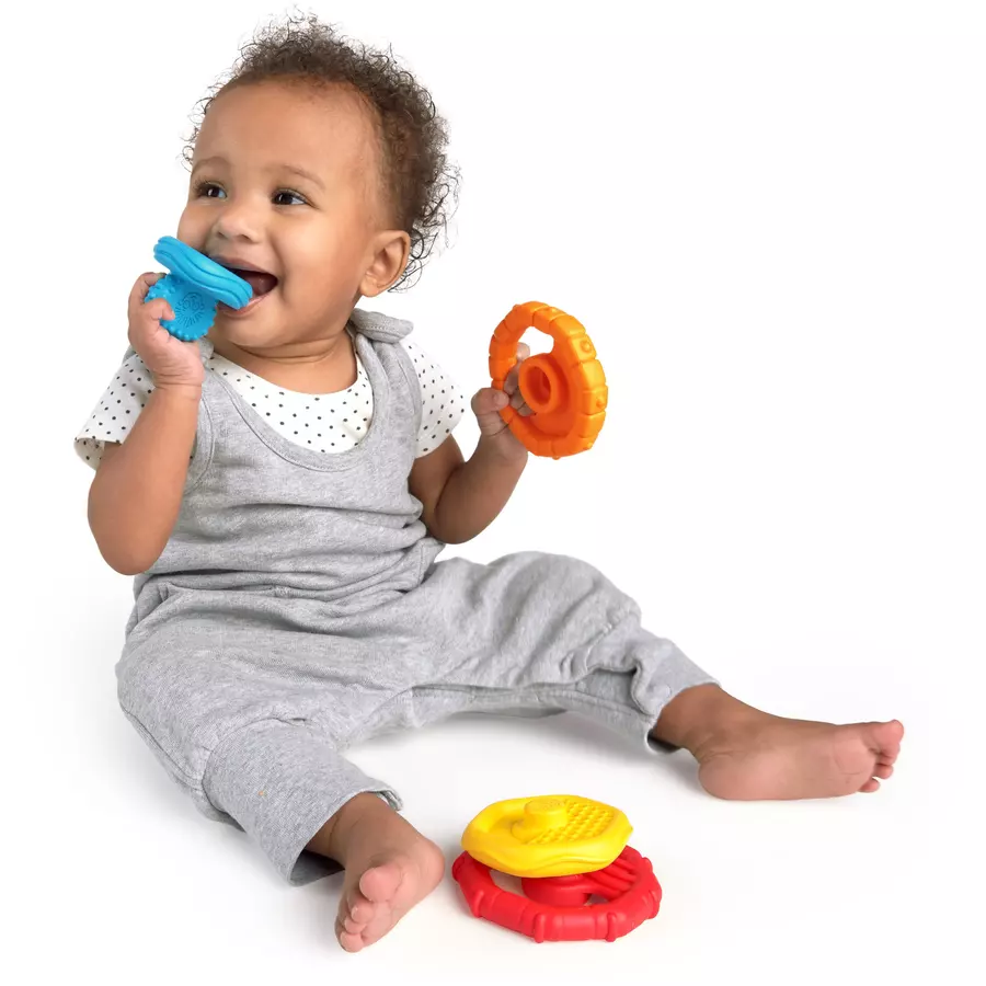 Baby Einstein Stack & Teethe™ Multi-Textur Beißring-Spielzeugset