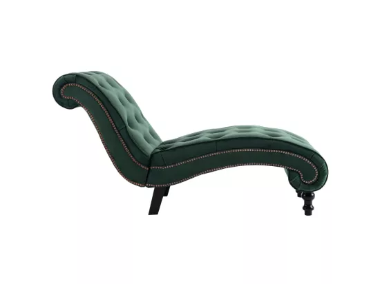 Chaise longue Velours Vert