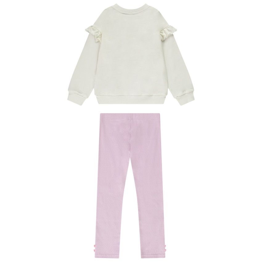 Ensemble de jogging en molleton print Minnie Disney pour fille - Ecru