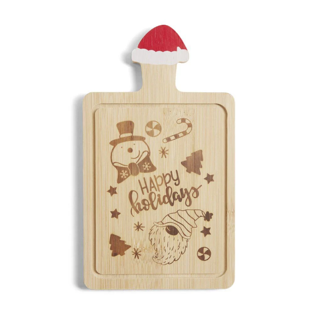 Planche apéro Noël en bambou 11x19cm - 3 modèles