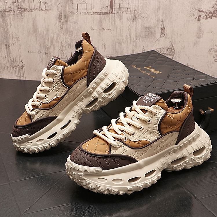 Mr Ozera - Veterschoenen met letters en platform