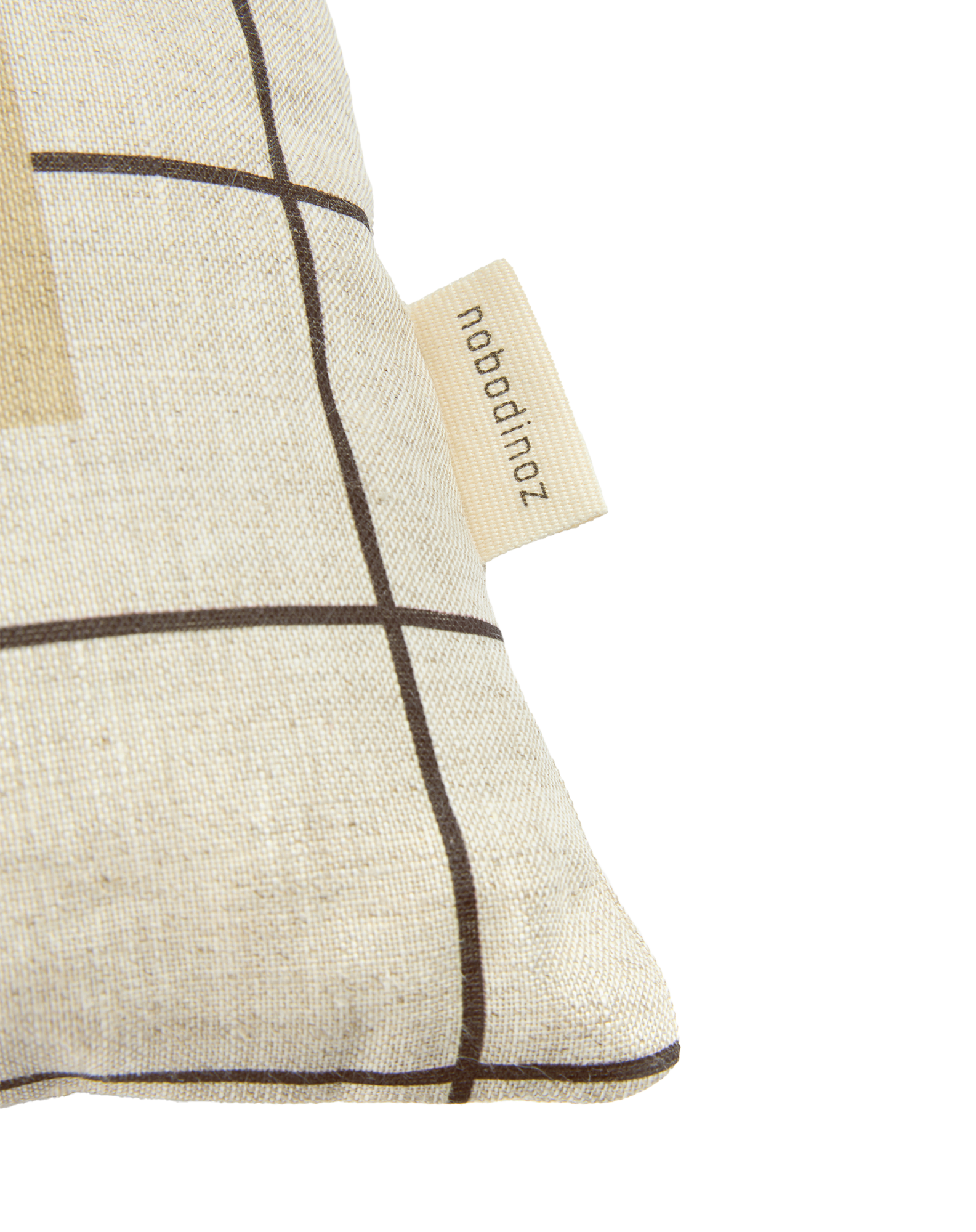 Coussin rectangulaire en lin français vibes s | Noir