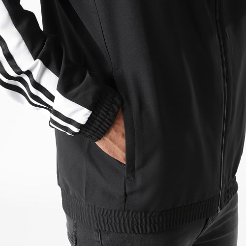 Veste Zippée A Bandes GK9549 Noir