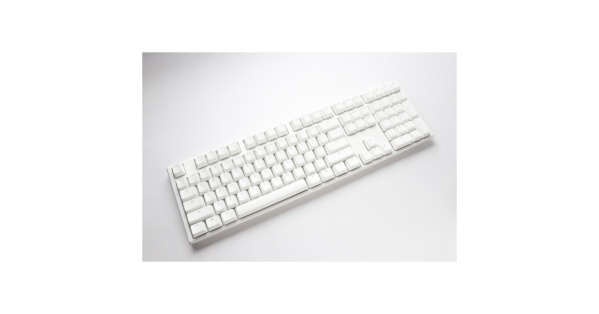DuckyOne 3 Classic Pure White, toetsenbord  (Wit, US lay-out, Cherry MX Silent Red, RGB led, Double-shot PBT, Hot-swappable, QUACK Mechanics)
