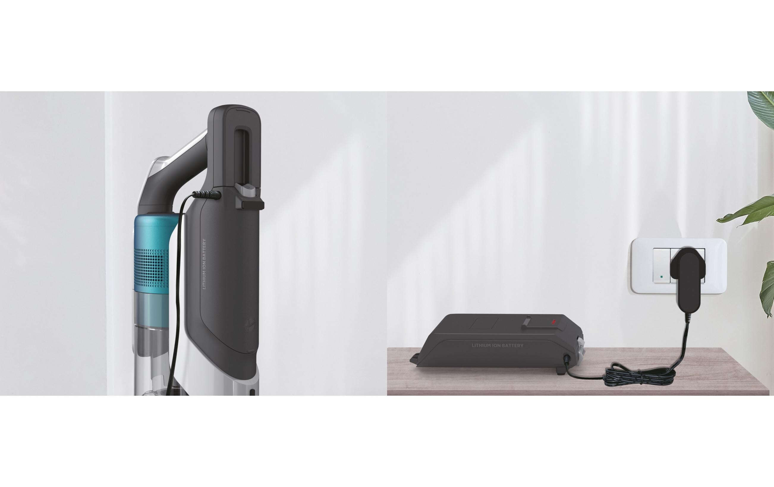 Akku-Hand- und Stielsauger HF9 Grau/Türkis<br>Kabelloser Staubsauger HF910P 011 mit Anti-Twist Technologie