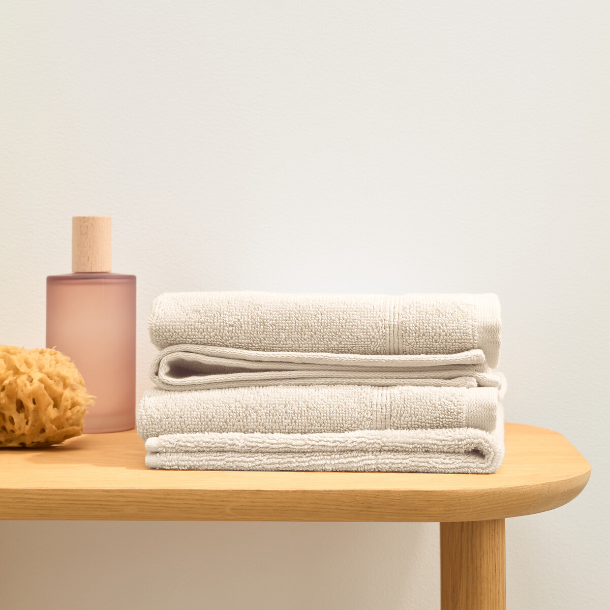 LA REDOUTE INTERIEURS<br>Conjunto de 4 toalhas de mão em tecido atoalhado 600 g/m², Zavara