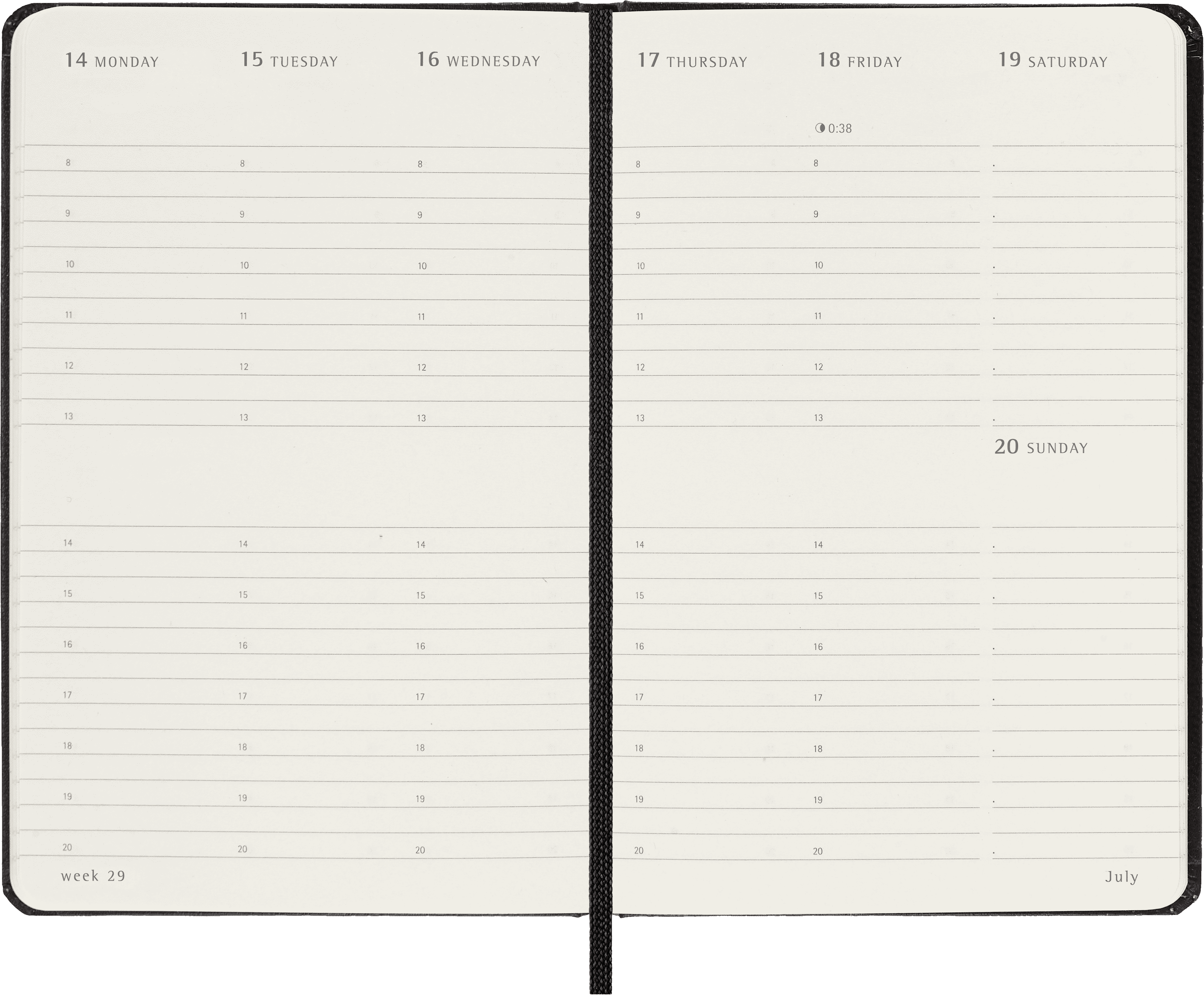Classic Planner 2025 Pocket Weekly vertical, hard cover, 12 months