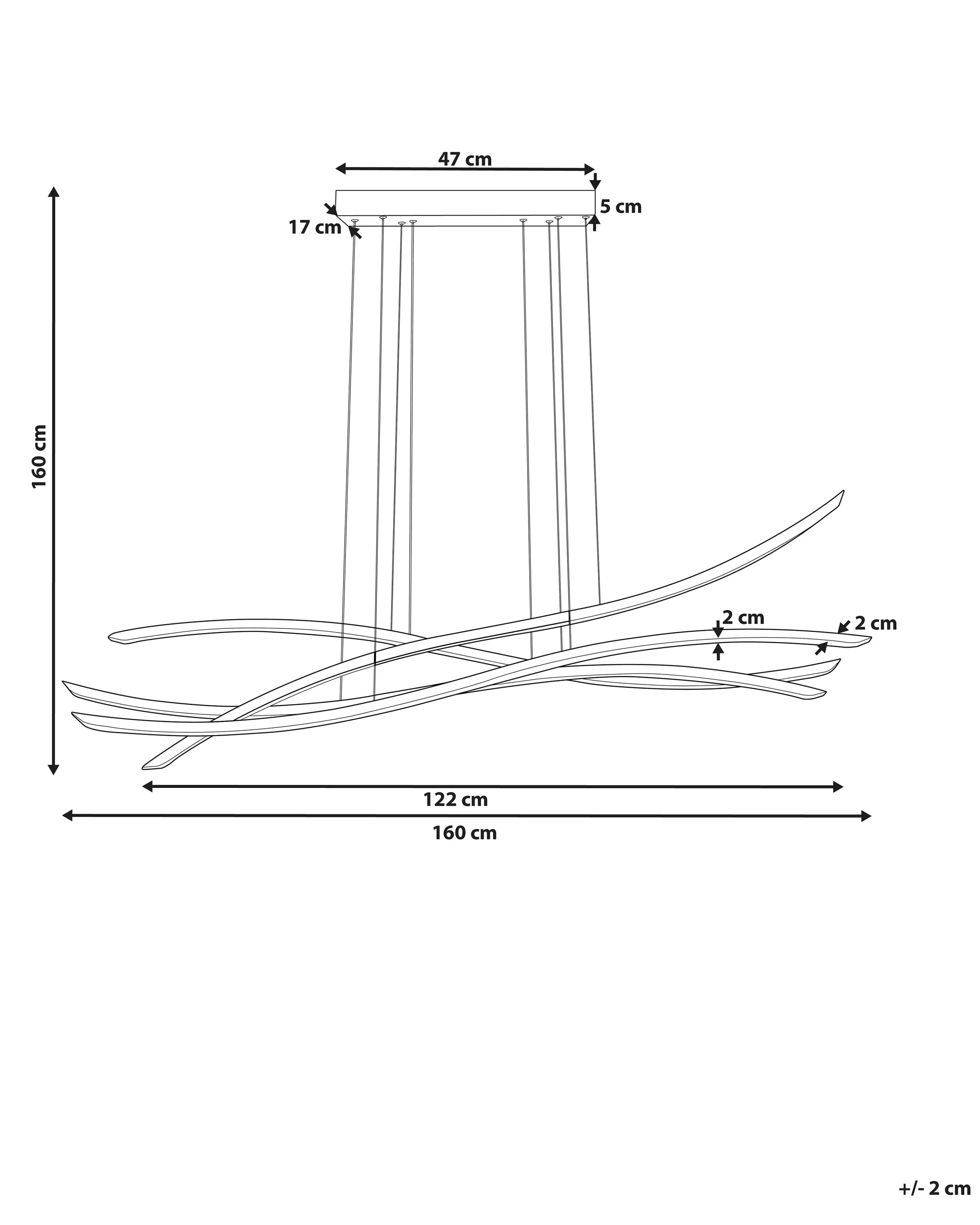 LED hanglamp CALAO Metaal Zwart