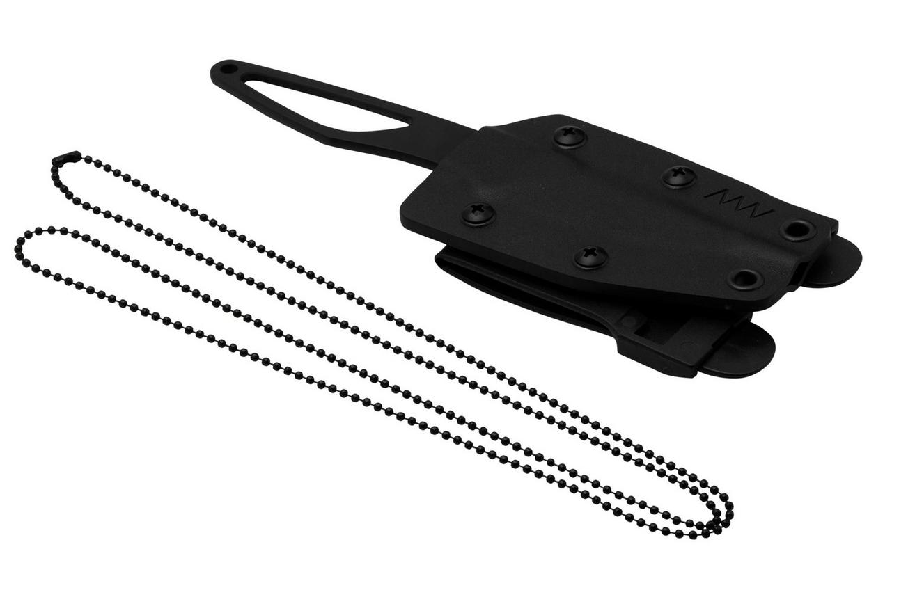 ANV Knives P100 Sleipner Cerakote, No Paracord, P100-036, Black Kydex Sheath, nekmes