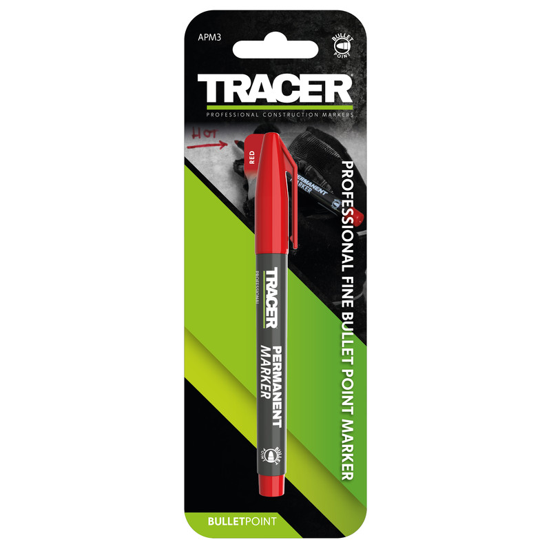 TRACER diepgatmarkeerstift Rood