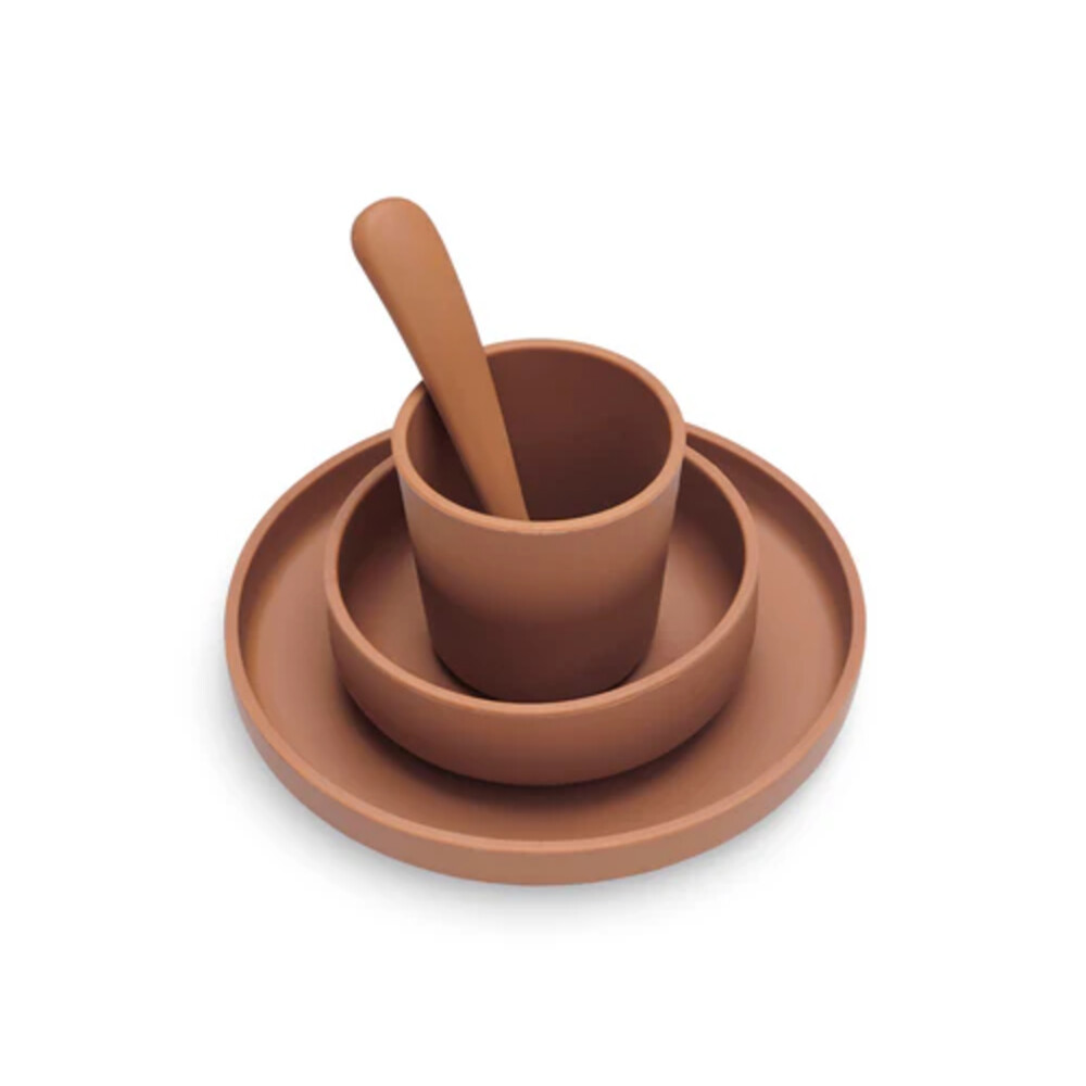 Jollein Dinerset Siliconen Caramel4-delig