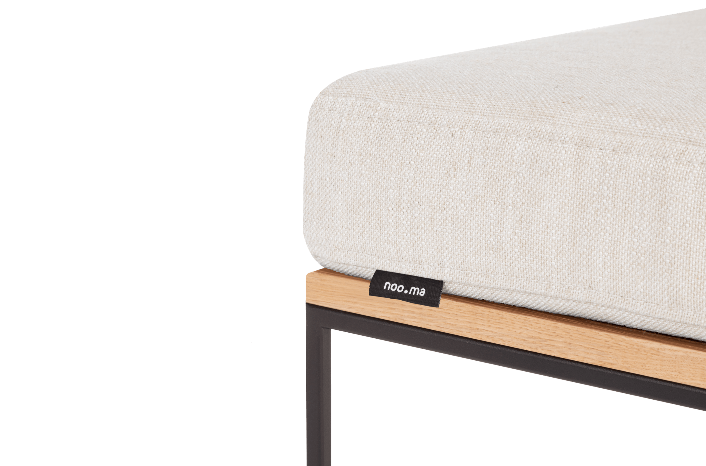 noo.ma FEO Poef - Oak | Creme Beige