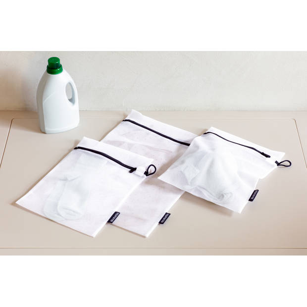Brabantia Waszakjes in 2 maten, set van 3 - White / Grey