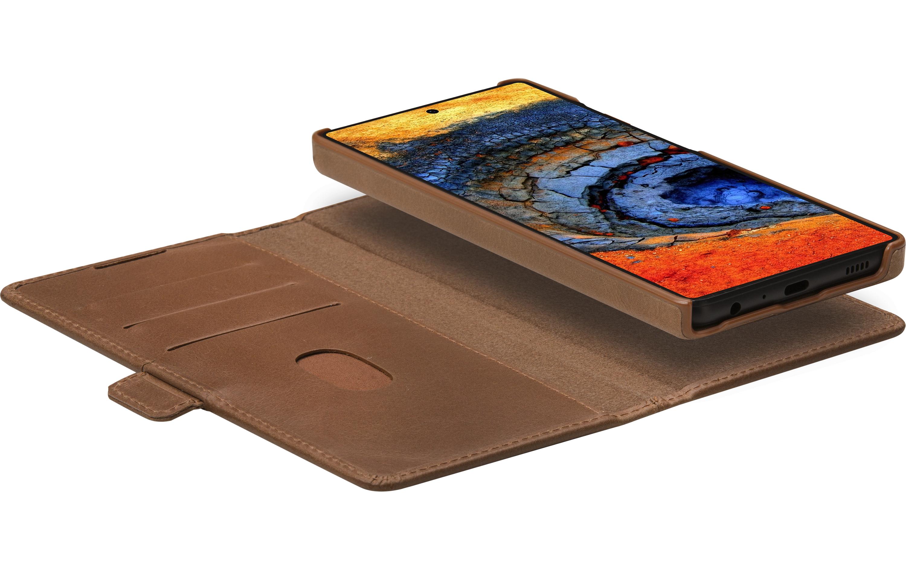 Book Cover Lynge Galaxy S25 Ultra TanSchutzhülle für das Samsung Galaxy S25 Ultra