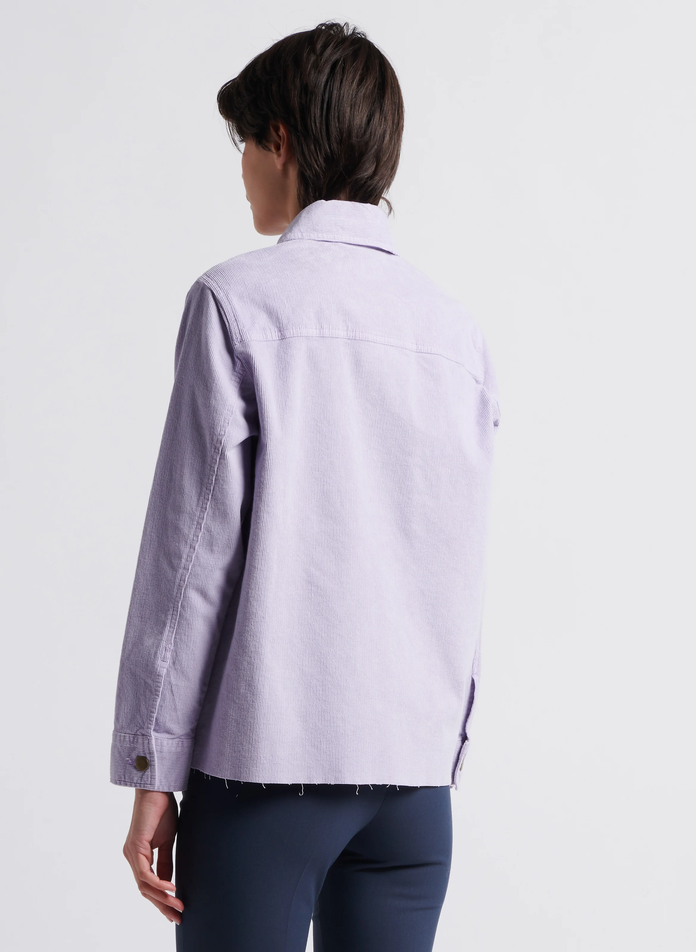 ARBITRO - Chemise col classique en coton mélangé| Violet