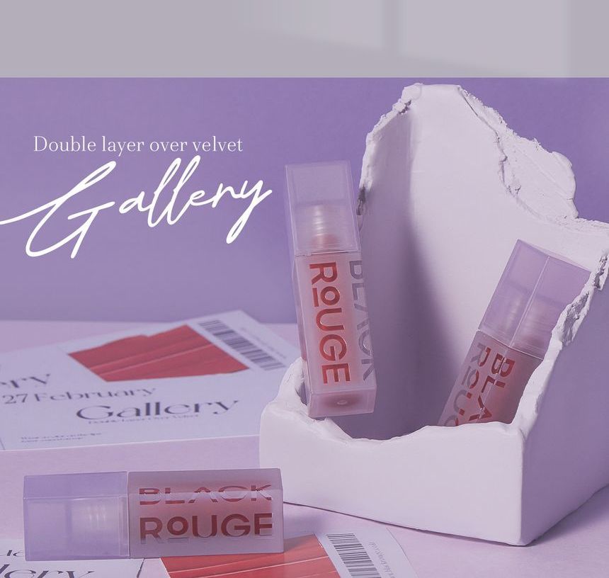 BLACK ROUGE - Dubbele laag over Velvet Tint Gallery Edition - 8 kleuren