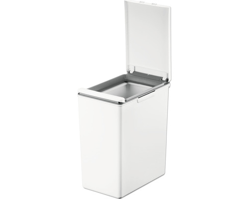 EKO Morandi Touch Bin met scharnierend deksel, 20 l, wit