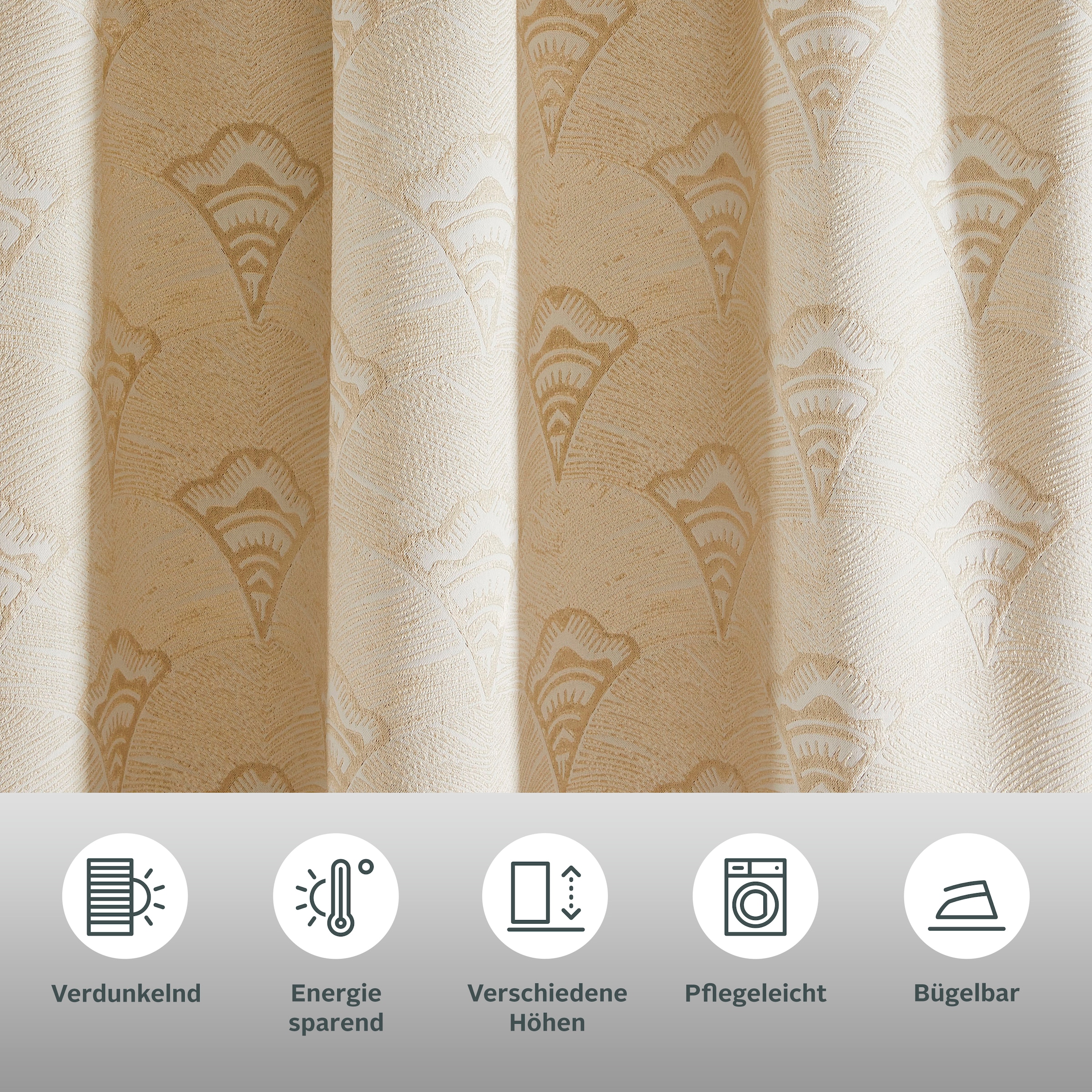 Bruno Banani Verdunkelungsvorhang »Alessio« Kräuselband 1 Stk. tlg. Elegantes Muster, Jacquard, verdunkelnder Vorhang, blickdicht ,modern