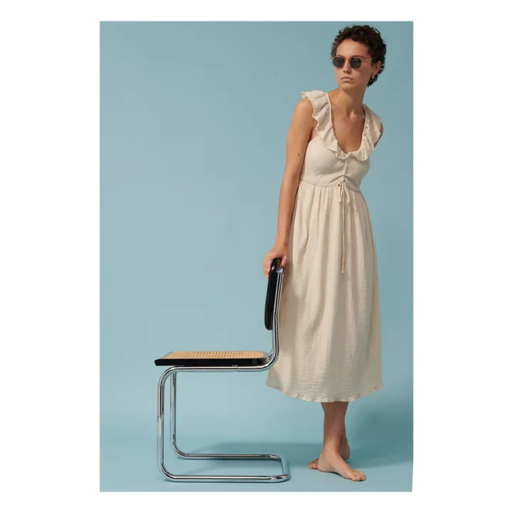 BELLEPIECE Robe Dylan Crépon de Coton | Sable
