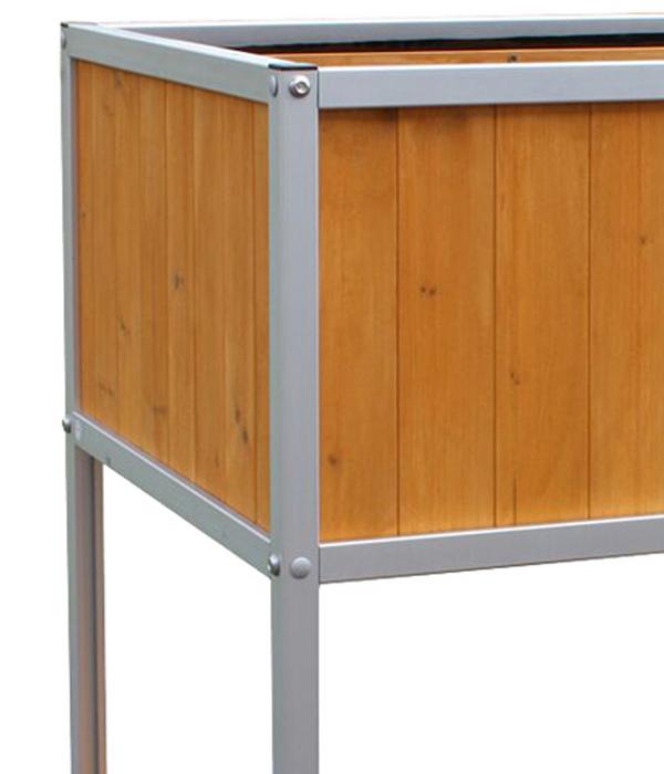 Habau Holz-Hochbeet mit Aluminiumrahmen, ca.