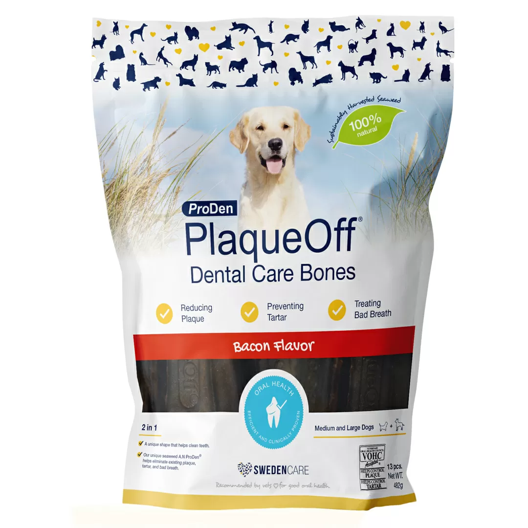 Swedencare PlaqueOff Dental Bones Bacon - 13 stk.
