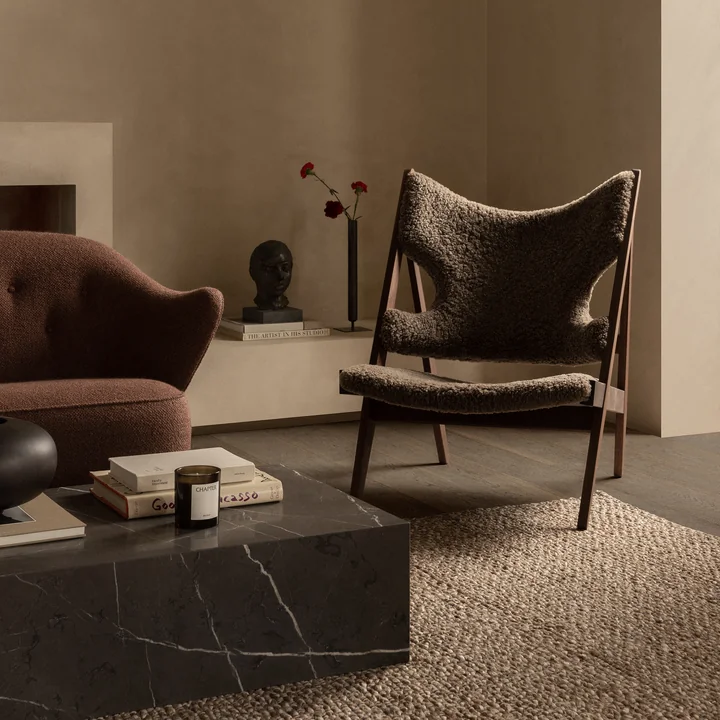 Audo - Plinth Couchtisch low, calacatta viola