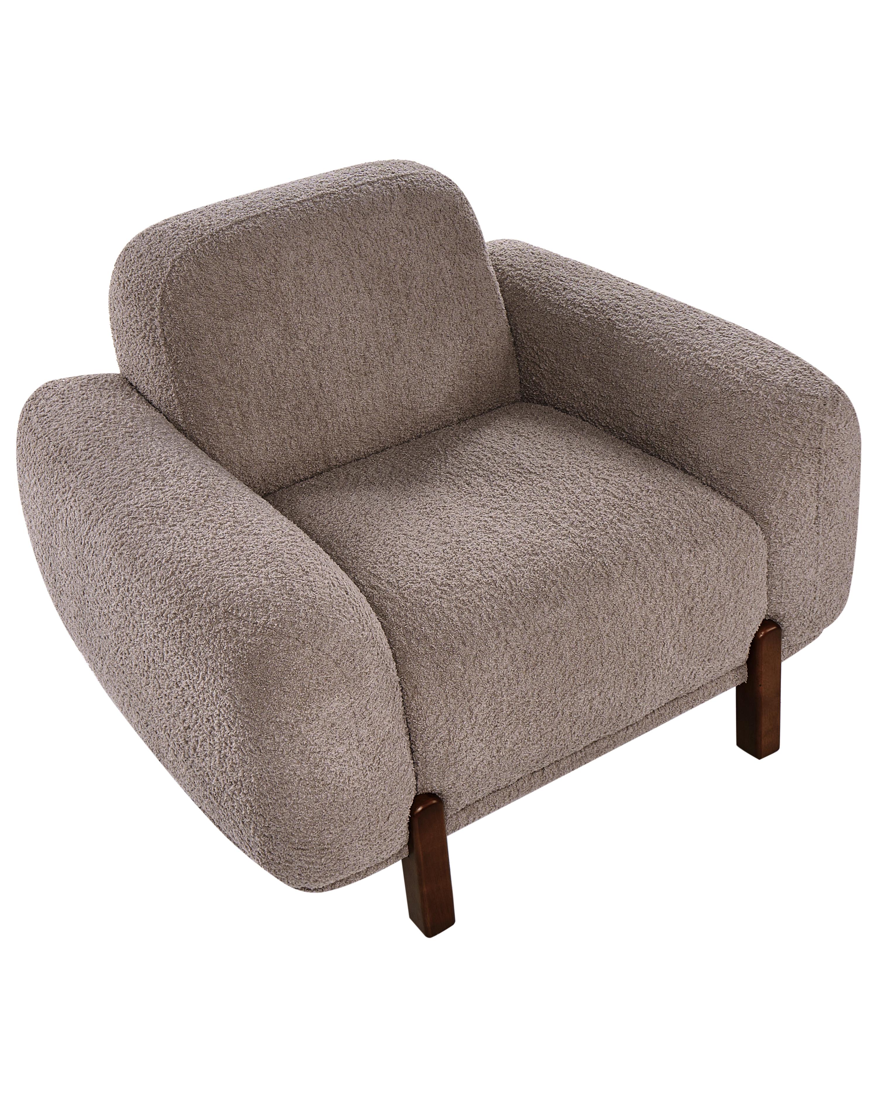 Fauteuil ODNES Bouclé Taupe